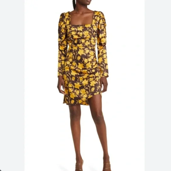 knee length dresses for ladies Juliette floral print pleated mini dress main image 0